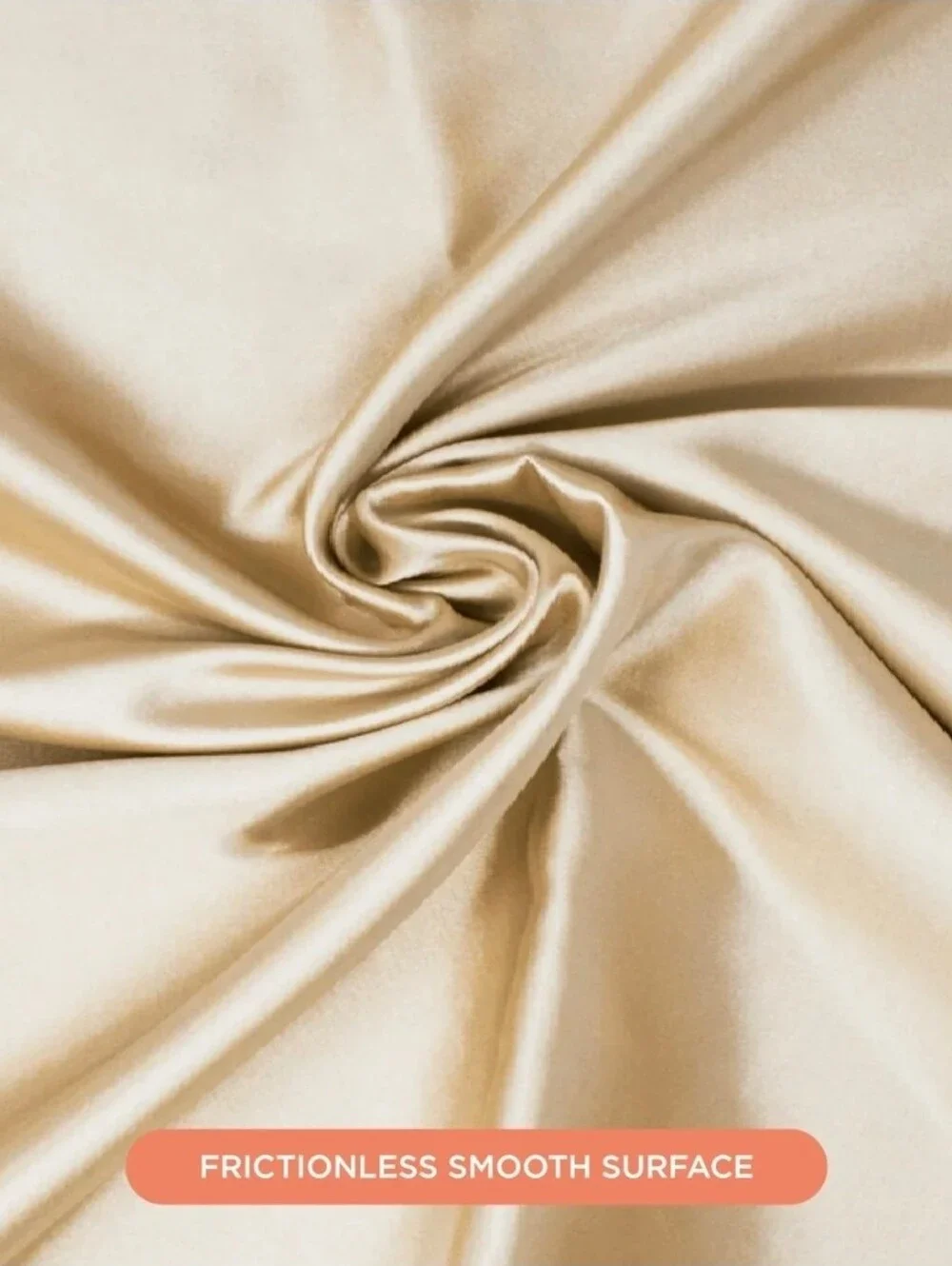 Discover Night Satin Luxury Washable Pillowcases 2PK Queen/Standard -Champagne